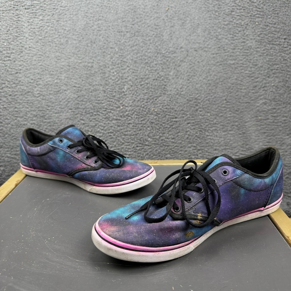 Vans Atwood Galaxy Nebula Low Top Canvas Skate Shoes Purple Blue Womens 11 TB4R - Picture 2 of 8